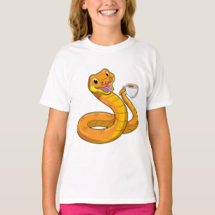 Snake with Cup of Coffee T-Shirt