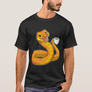 Snake with Cup of Coffee T-Shirt
