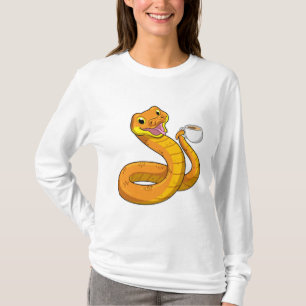 Snake with Cup of Coffee T-Shirt