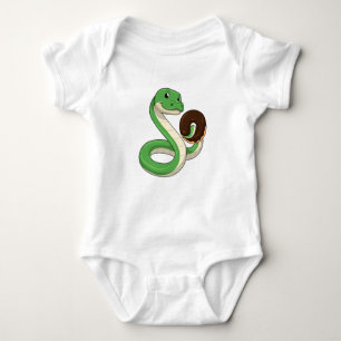 Snake with Donut Baby Bodysuit