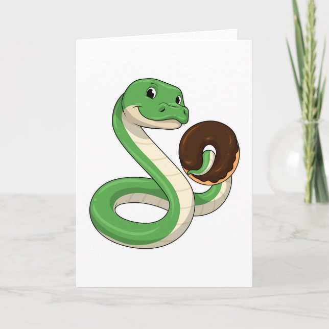 Snake with Donut Card (Front)