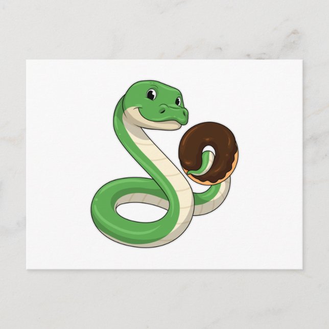 Snake with Donut Postcard (Front)