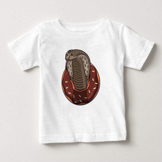 Snake with Doughnut Baby T-Shirt (Front)
