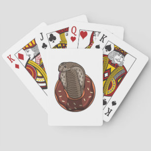 Snake with Doughnut Playing Cards
