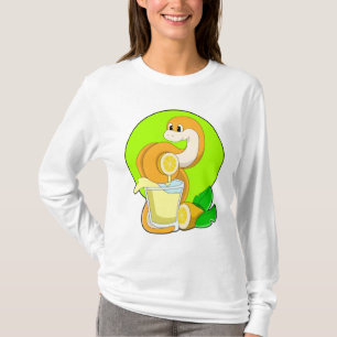 Snake with Glass of Lemon juice T-Shirt
