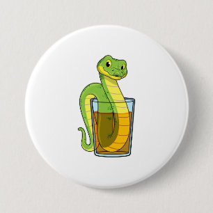 Snake with Juice 7.5 Cm Round Badge
