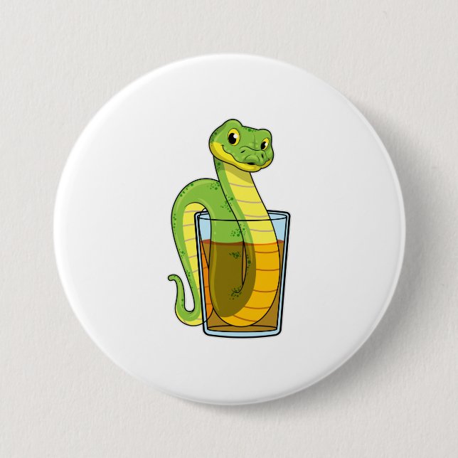 Snake with Juice 7.5 Cm Round Badge (Front)