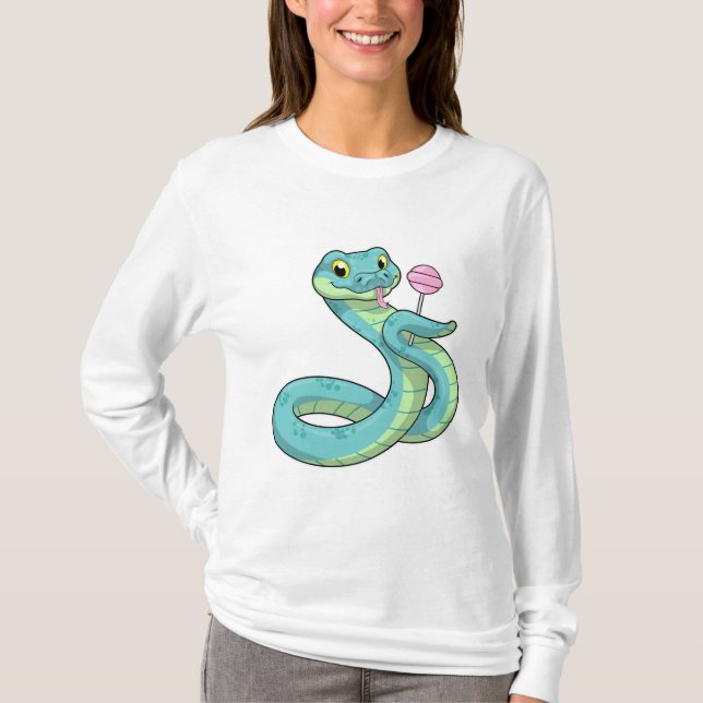 Snake with Lollipop T-Shirt (Front)