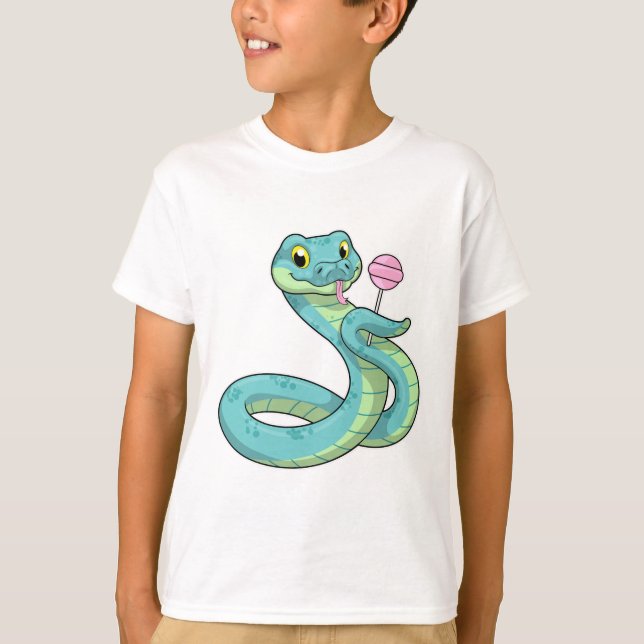 Snake with Lollipop T-Shirt (Front)