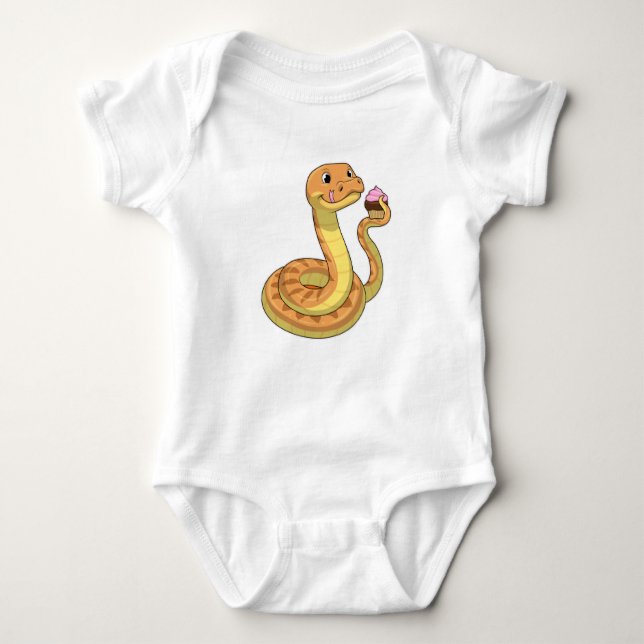 Snake with Muffin Baby Bodysuit (Front)