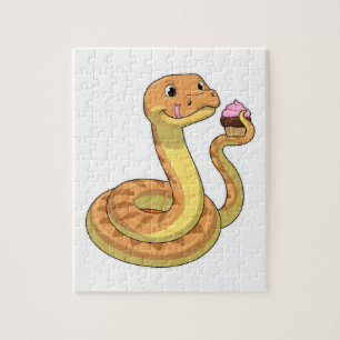 Snake with Muffin Jigsaw Puzzle