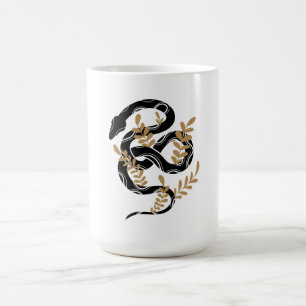 Snake with plants coffee mug