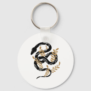 Snake with plants key ring