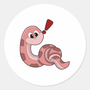 Snake with red Stains Classic Round Sticker