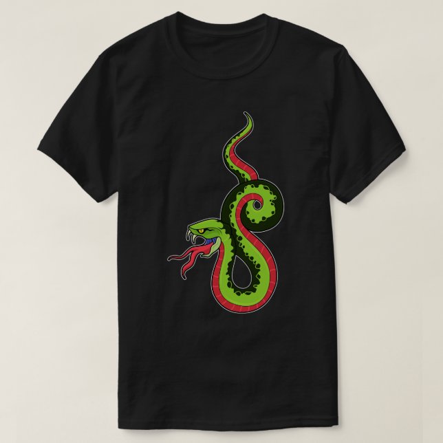 Snake with red Tongue T-Shirt (Design Front)