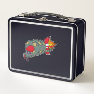 Snake with Rocket Metal Lunch Box