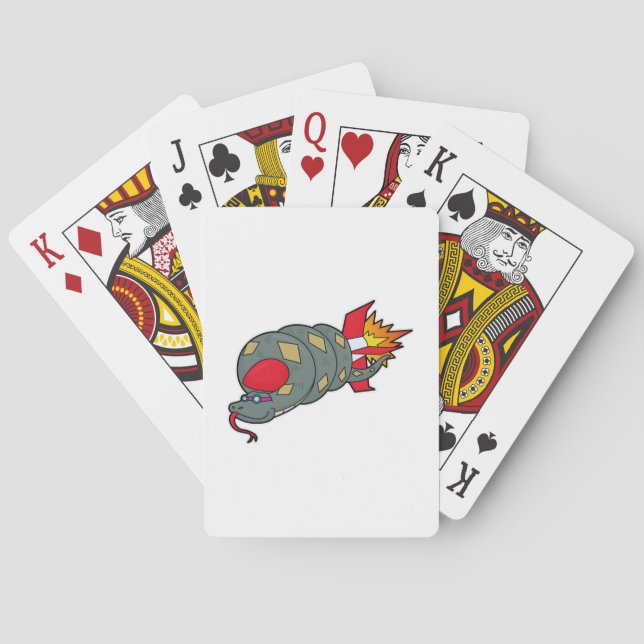 Snake with Rocket Playing Cards (Back)