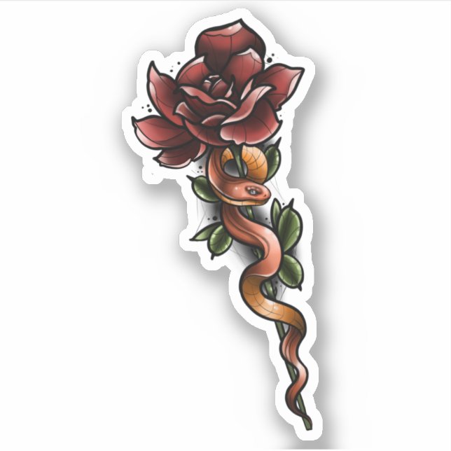 Snake with Rose Flower (Front)