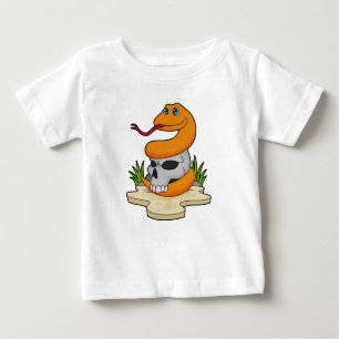 Snake with Skull Baby T-Shirt