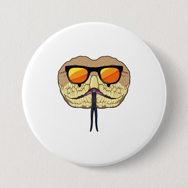 Snake with Sunglasses 7.5 Cm Round Badge (Front)