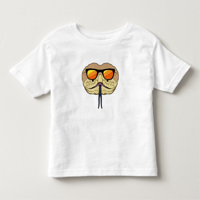 Snake with Sunglasses Toddler T-Shirt (Front)