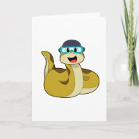 Snake with Swimming goggles