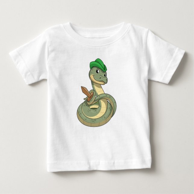 Snake with Sword Baby T-Shirt (Front)
