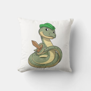 Snake with Sword Cushion