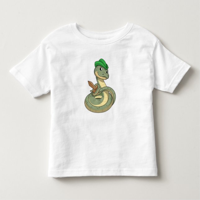 Snake with Sword Toddler T-Shirt (Front)