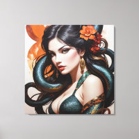 Snake woman art