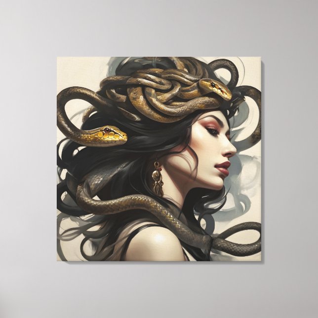Snake woman art canvas print (Front)