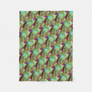 Snake Woman Self Portrait Fleece Blanket