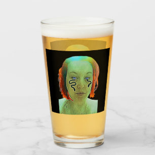 Snake Woman Self Portrait Glass