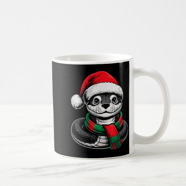 Snake Xmas Santa Hat F Christmas Costume  Coffee Mug (Right)