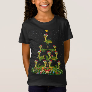 Snake Xmas Tree Gift Santa Hat Snake Christmas T-Shirt