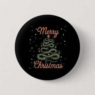 Snake Xmas Tree Snakes Christmas Tree Merry Christ 6 Cm Round Badge