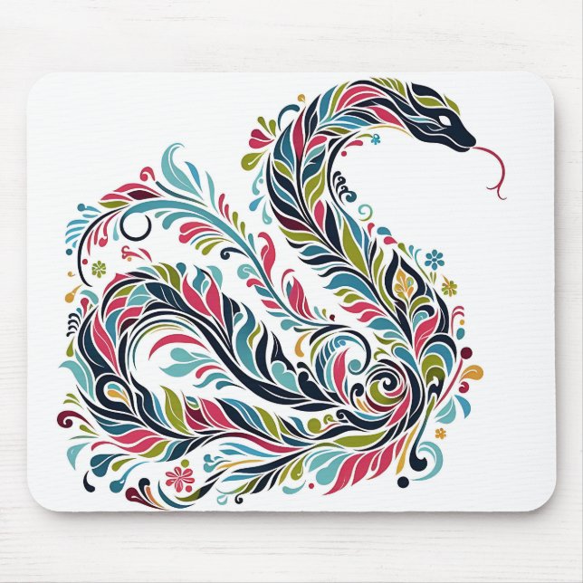 Snake Year 2025: Embracing Luck and Prosperity Mouse Pad (Front)