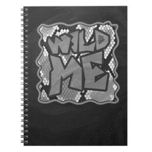 Snake Yellow and Gold Print Spiral Notebook