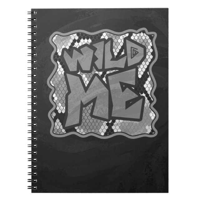 Snake Yellow and Gold Print Spiral Notebook (Front)