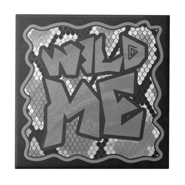 Snake Yellow and Gold Print Tile (Front)