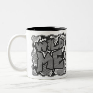 Snake Yellow and Gold Print Two-Tone Coffee Mug