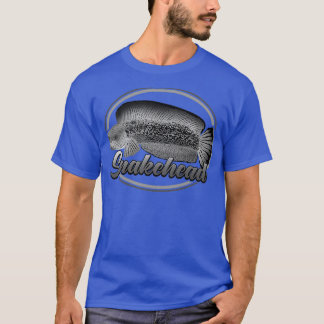 Snakehead bw Channa Ophicephalus Tropical Ornament T-Shirt