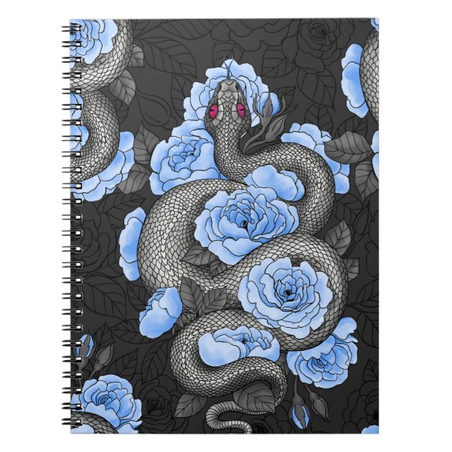 Snakes and blue roses notebook (Front)
