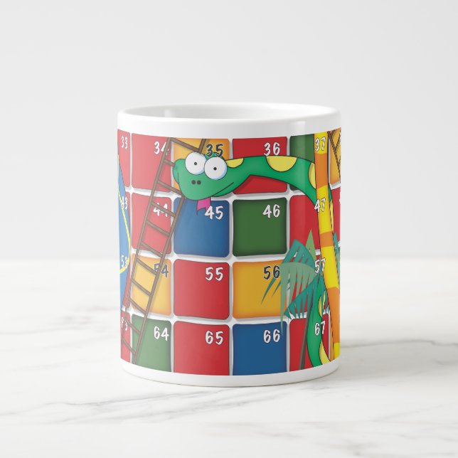 Snakes and Ladders Large Coffee Mug (Front)