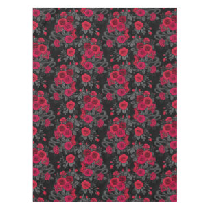 Snakes and  peach roses tablecloth