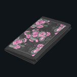 Snakes and pink roses trifold wallet<br><div class="desc">Hand-drawn snakes and roses designs.</div>