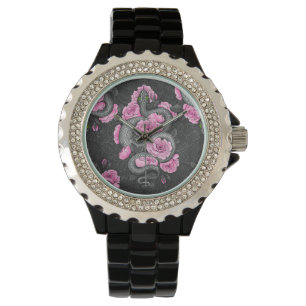 Snakes and pink roses watch