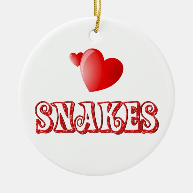 Snakes Ceramic Tree Decoration (Front)