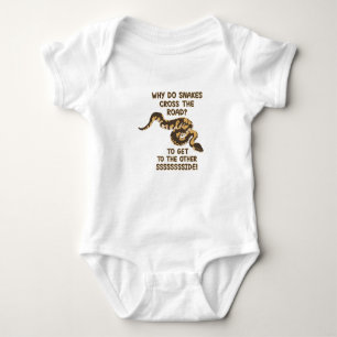 Snakes cross the road baby bodysuit