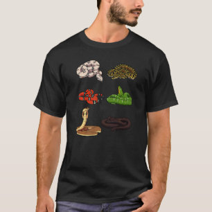 Snakes Different Educational Types Island Evolutio T-Shirt